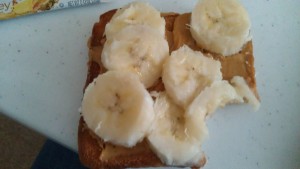 Bananas & Peanut Butter on Toasted Bread