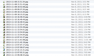 A Screenshot of my Camera Upload Directory