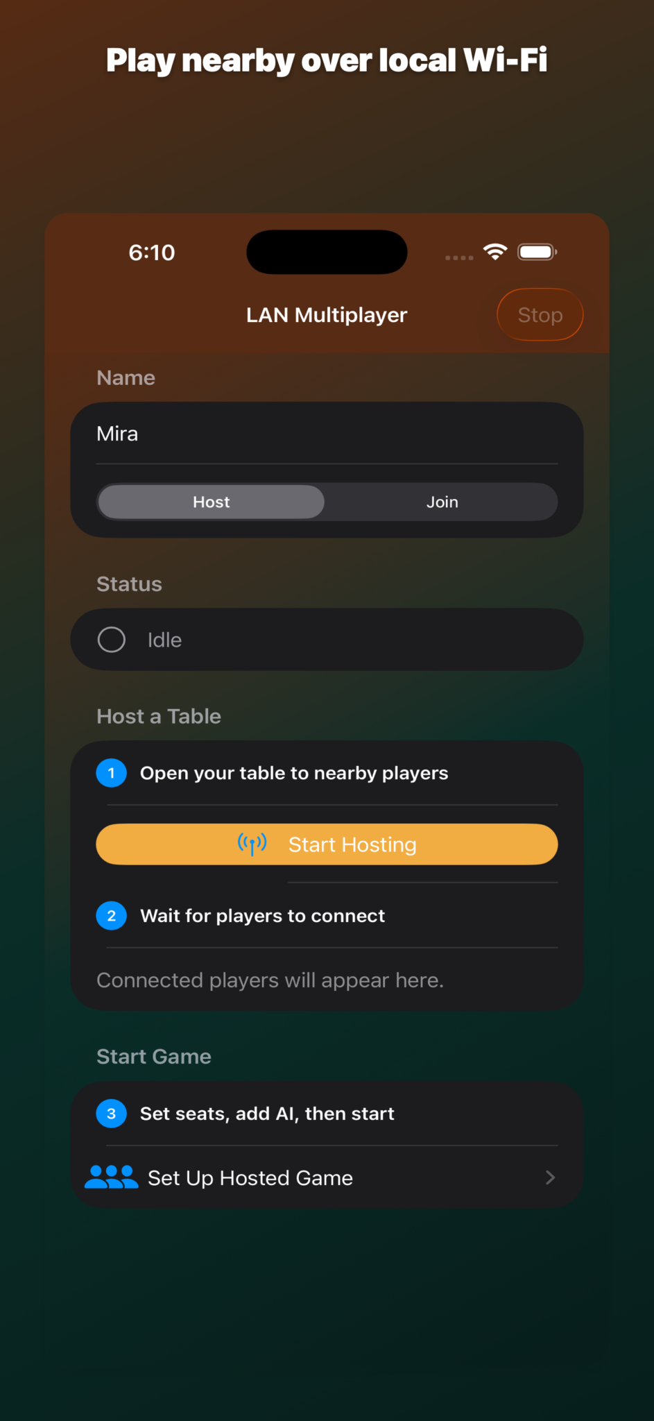 iPhone LAN Game