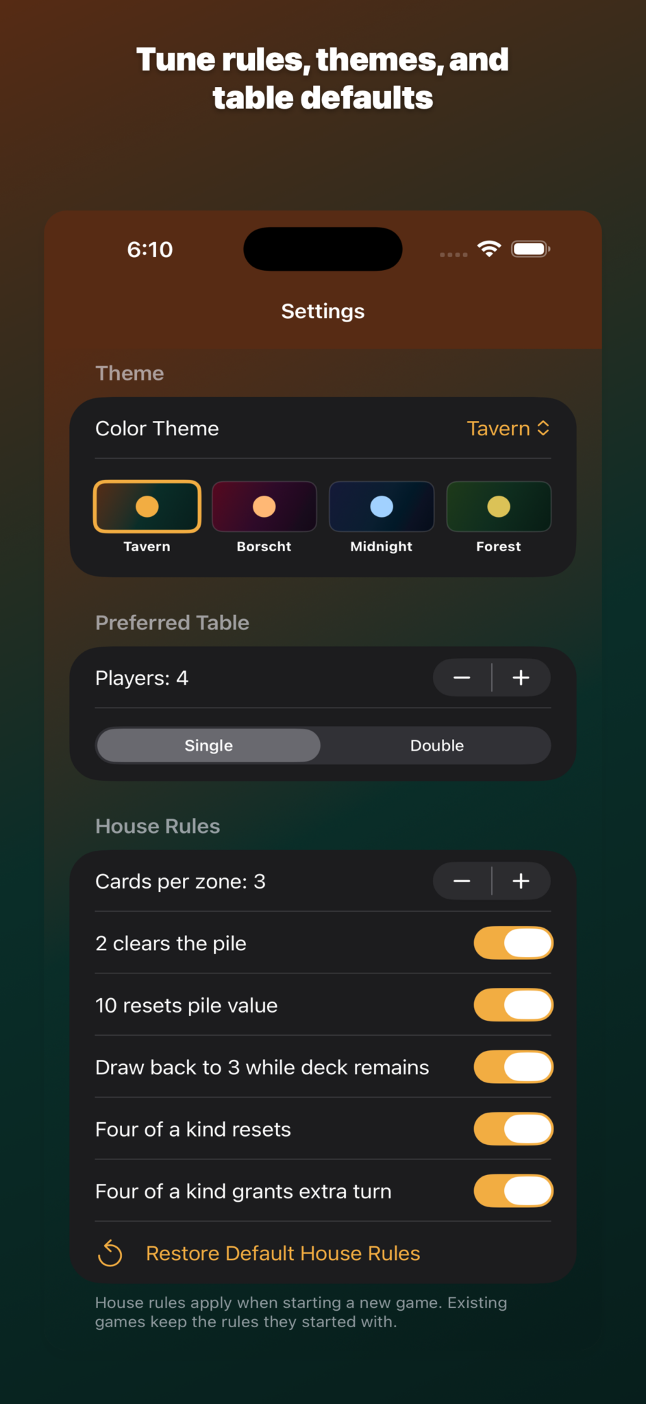 iPhone Settings